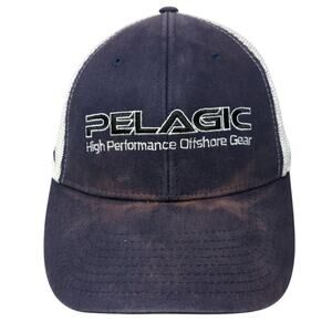 Pelagic High Performance Offshore Gear Strapback Baseball Cap Blue One Size